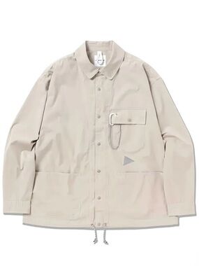 Lightweight Men's Cream Utility Shirt Jacket